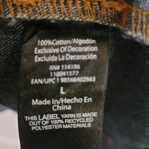 Frye Dark Wash Long Sleeve Denim Button Down Dress Size L - Picture 5 of 8